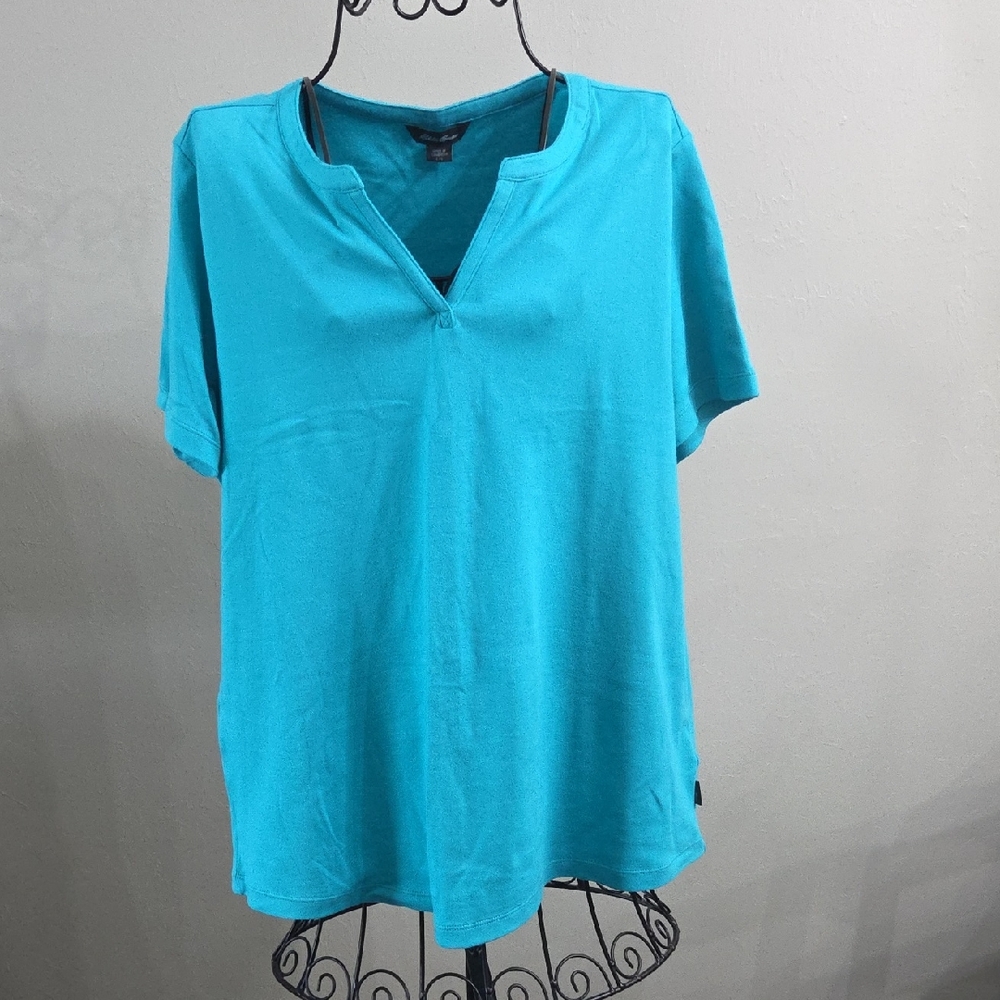 Eddie Bauer Turquoise Short Sleeve Top